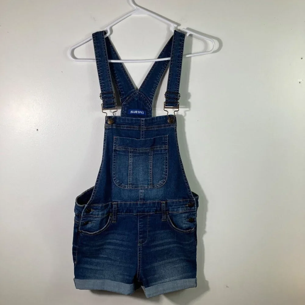 Womens Blue Spice Jean Denim Stretch Shortalls 9